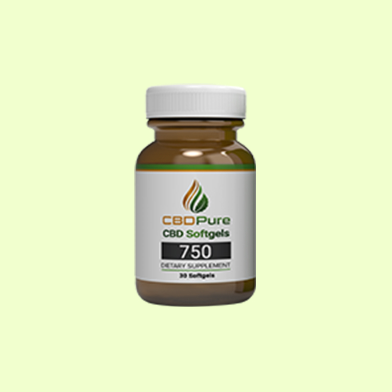 CBDPure 750 mg CBD softgels bottle
